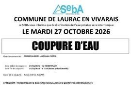 AVIS DE COUPURE - LAURAC EN VIVARAIS