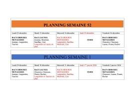 calendrier des poubelles fin de l'année