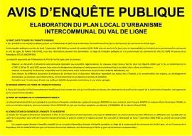 PLUi Val de Ligne_Enquête publique_Avis affiche1